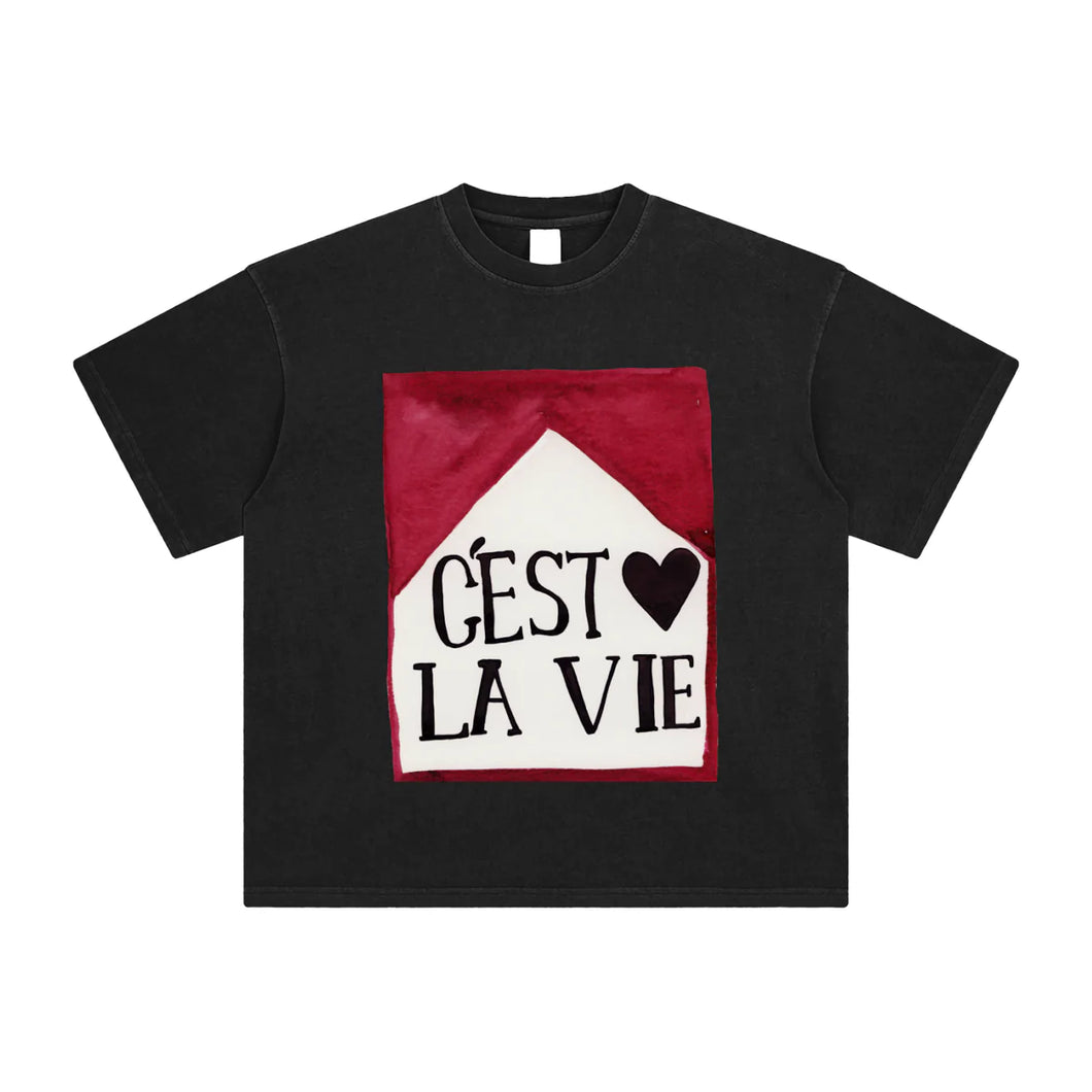 Maku C’est La Vie Black Acid Wash | oversized boxy shape