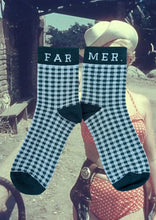 Load image into Gallery viewer, Far Mer. By Whitney FAR MER. GREEN CHECK SOCKS
