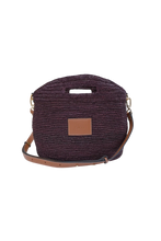 Load image into Gallery viewer, NIM LEATHER TRIM RAFFIA BB - COCOA
