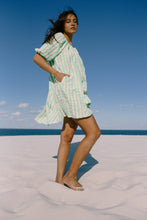 Load image into Gallery viewer, The Chloe Summer Dress In Seafoam Cotton Stripe
