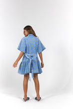 Load image into Gallery viewer, La Bohème Girls Moxie Mini Dress Denim Hearts
