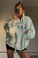 Load image into Gallery viewer, Cracker Day Club - CLOUD QUARTER ZIP SWEATER - GREY MARLE
