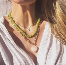 Load image into Gallery viewer, Stone Heart Pendant Necklace

