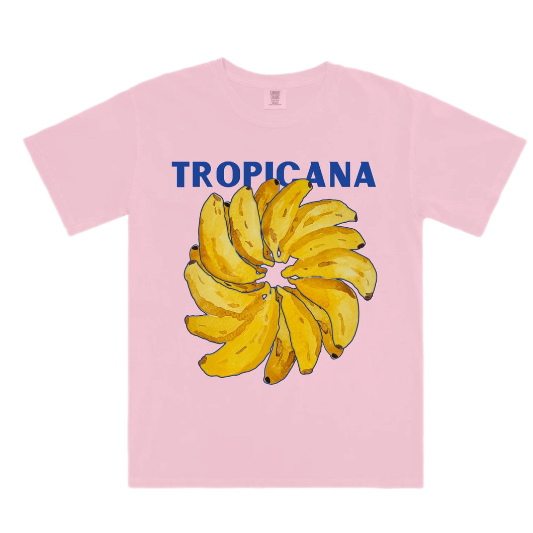 Tropicana Banana Tee Pink