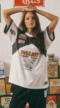 Load image into Gallery viewer, SABBI THE VERY OVERSIZED MERMAID RACING TEE - BLACK &amp; WHITE
