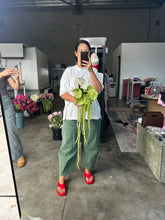 Load image into Gallery viewer, Acid Wash Barrel Pants Olive
