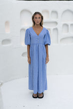 Load image into Gallery viewer, The Margaux Dress | Gingham Cobalt
