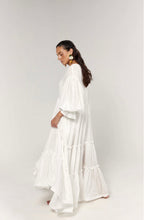 Load image into Gallery viewer, La Bohème Girls Leilani Maxi Blossom Embroidery White
