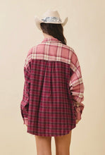 Load image into Gallery viewer, Plaid Flannel Shirt - Pink
