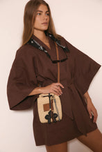 Load image into Gallery viewer, NIM LEATHER TRIMMED RAFFIA POCKET - NATURAL

