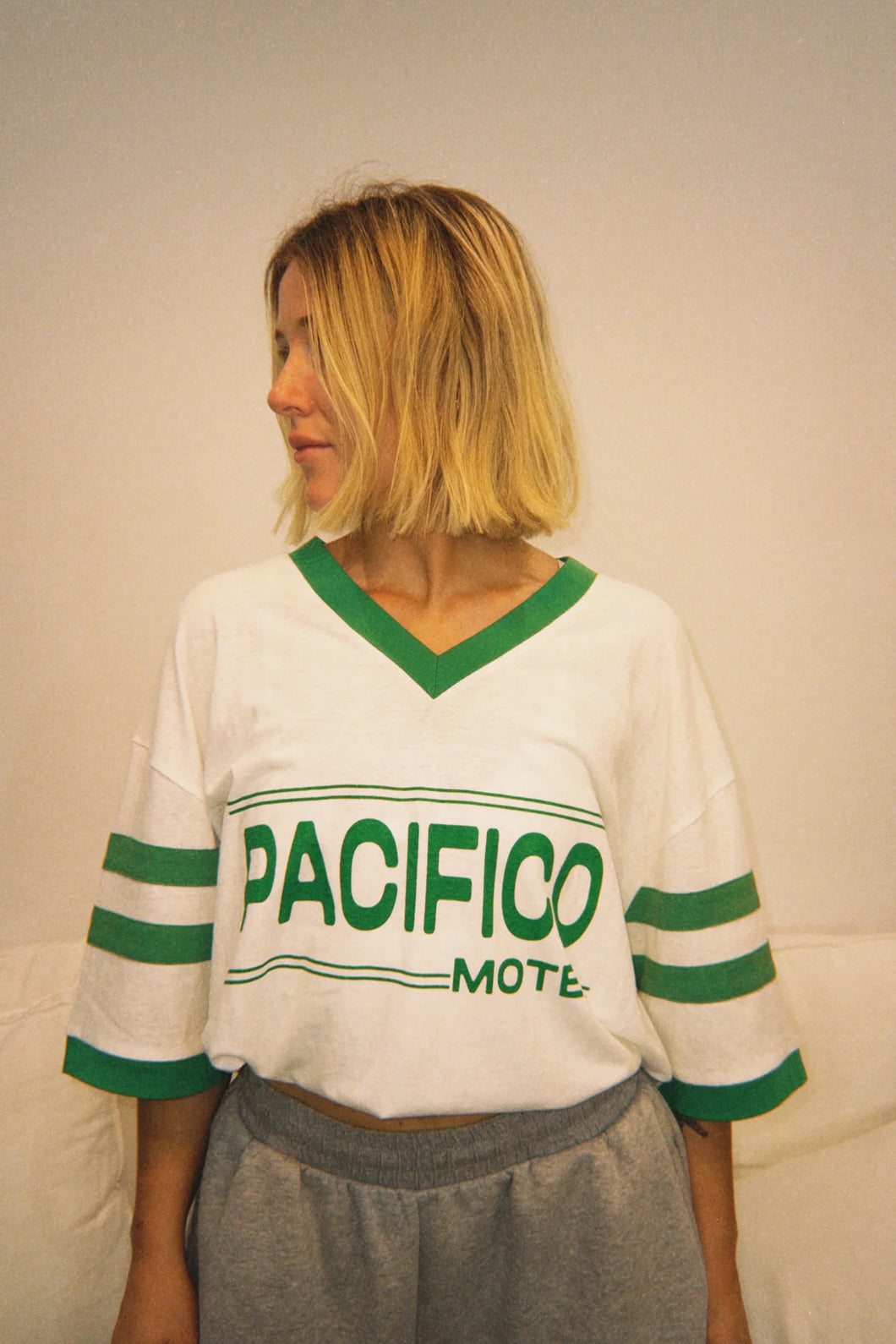 By Billie VINTAGE HEMP/COTTON TEE - PACIFICO GREEN