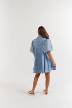 Load image into Gallery viewer, La Bohème Girls Peyton Mini Dress Denim Hearts

