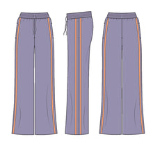Load image into Gallery viewer, La Bohème Girls Viva Terry Pant Grape + Orange
