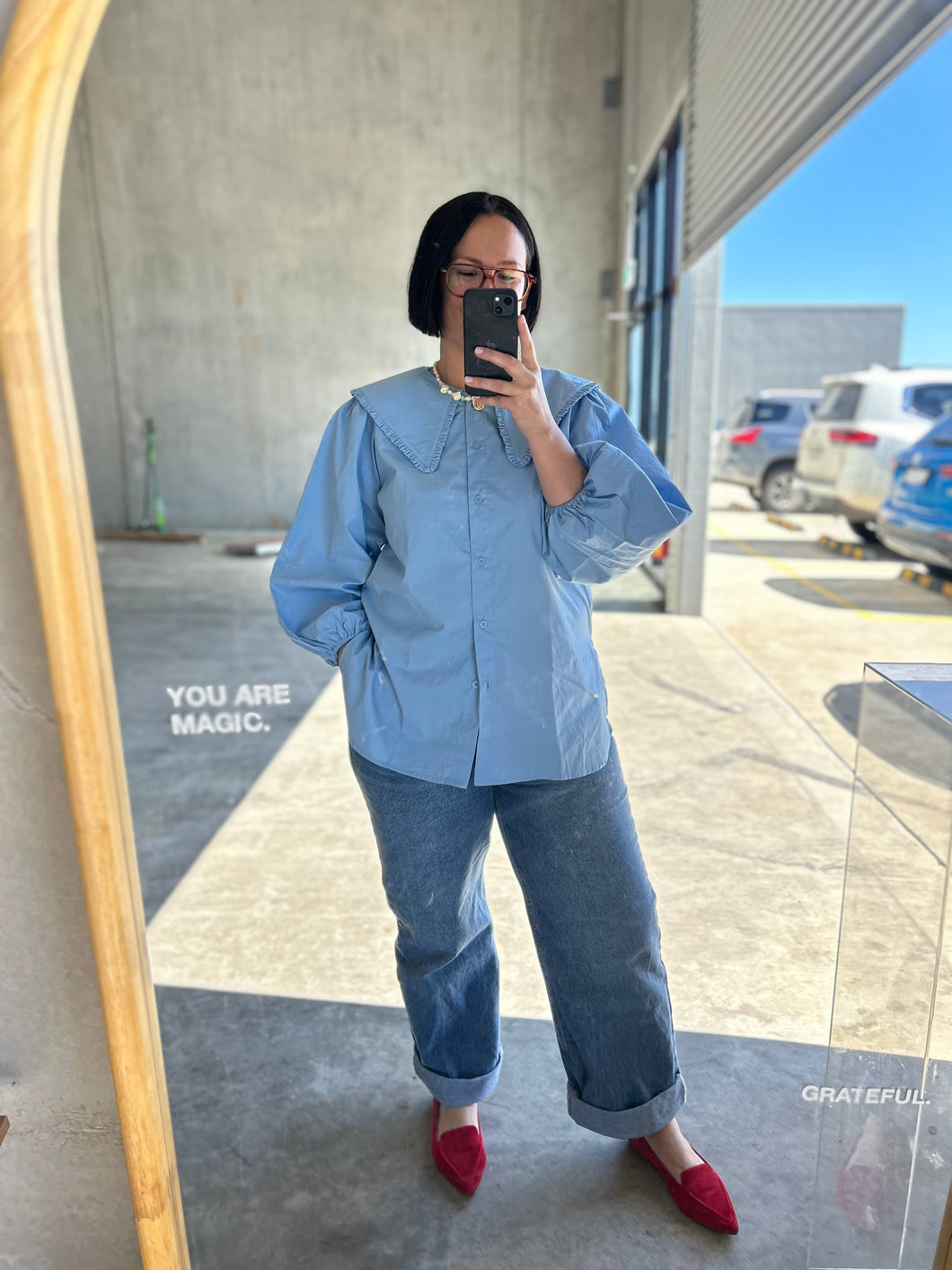 Birdie Shirt - Sky Blue