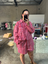 Load image into Gallery viewer, The Gigi Shorts | Striped Red + Pink
