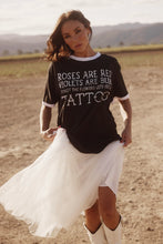 Load image into Gallery viewer, SABBI THE VERY OVERSIZED ROSES + TATTOOS TEE - BLACK
