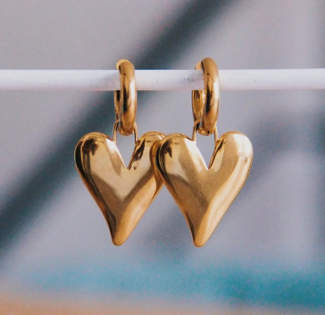 Heart Hoop Earrings
