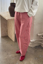 Load image into Gallery viewer, LE BON SHOPPE - ARC PANTS RED GINGHAM
