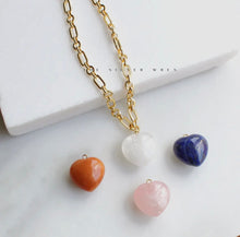 Load image into Gallery viewer, Stone Heart Pendant Necklace
