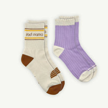 Load image into Gallery viewer, RAD MAMA AND LILAC RIB ORGANIC COTTON SOCK PACK
