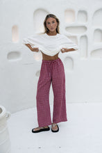 Load image into Gallery viewer, The Bobbi Pant | Gingham Merlot
