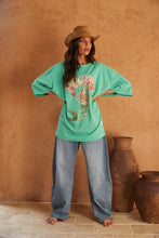 Load image into Gallery viewer, SABBI THE VERY OVERSIZED LUCKY MERMAID TEE - GREEN
