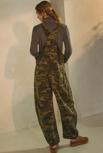 Load image into Gallery viewer, Camo Barrel-Leg Overalls
