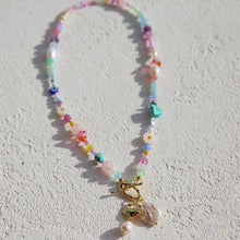Load image into Gallery viewer, Rainbow Fob Crab Necklace
