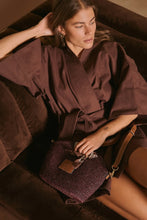 Load image into Gallery viewer, NIM LEATHER TRIMMED RAFFIA MINI - COCOA
