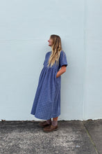 Load image into Gallery viewer, BARE ROAD Darcey Midi Dress Indigo Plaid
