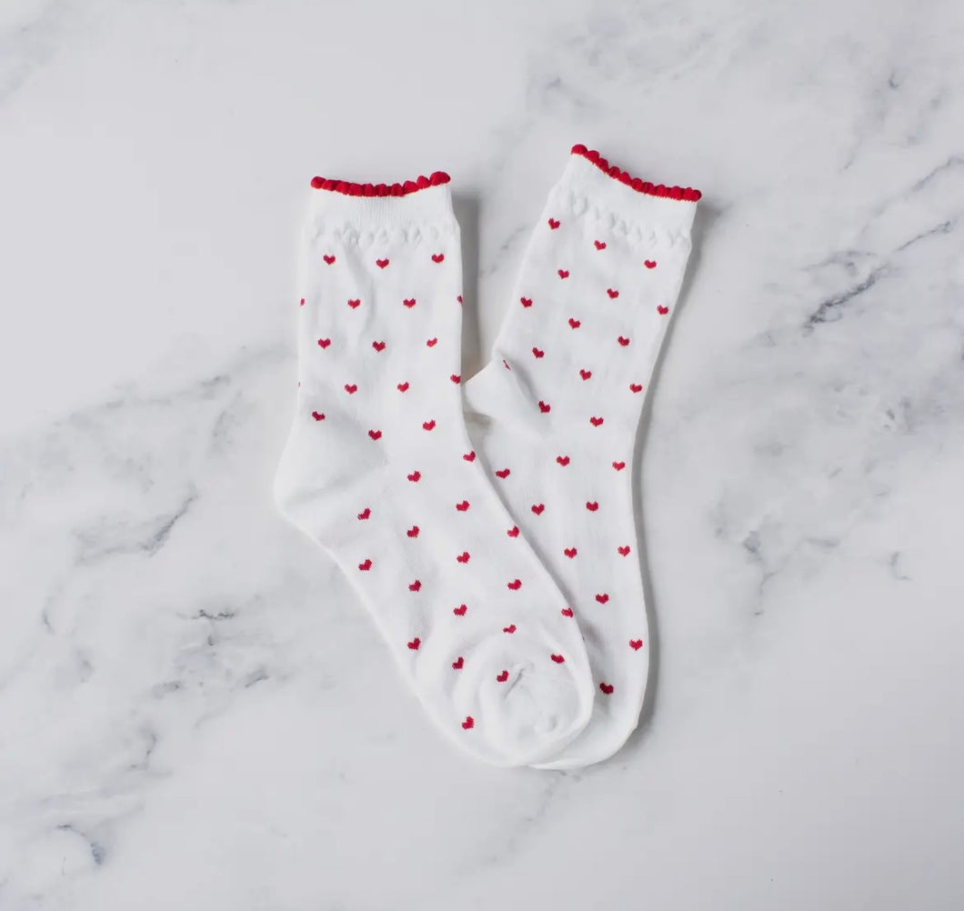 Valentine White Sock