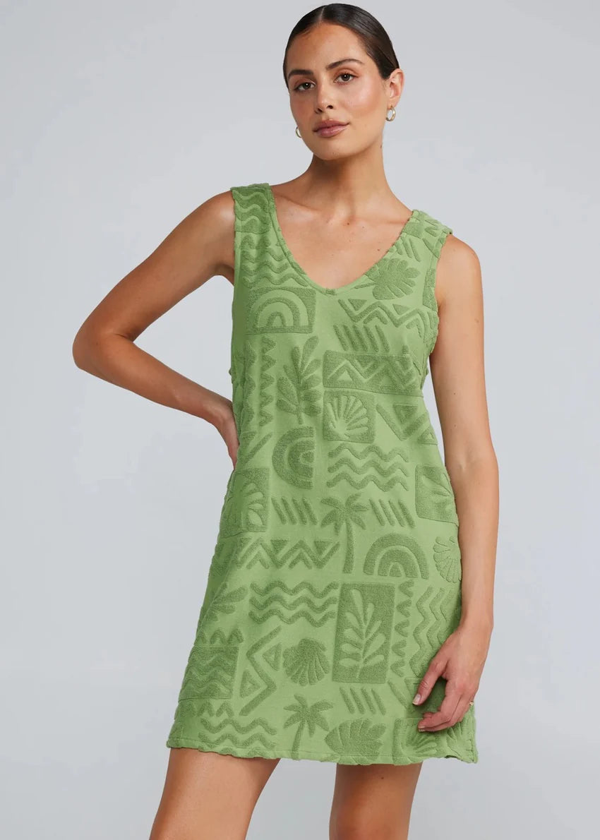 Mai Tai V Tunic Dress - Palm