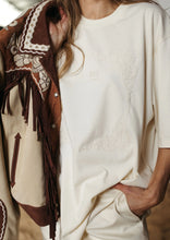 Load image into Gallery viewer, FAR MER By Whitney PAISLEY EMBOSS CREW TEE
