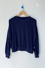 Load image into Gallery viewer, LE BON SHOPPE POINTELLE CORE SWEATSHIRT - NAVY
