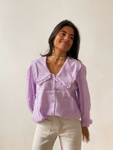 Load image into Gallery viewer, Chiara Collared Lavender Shirt
