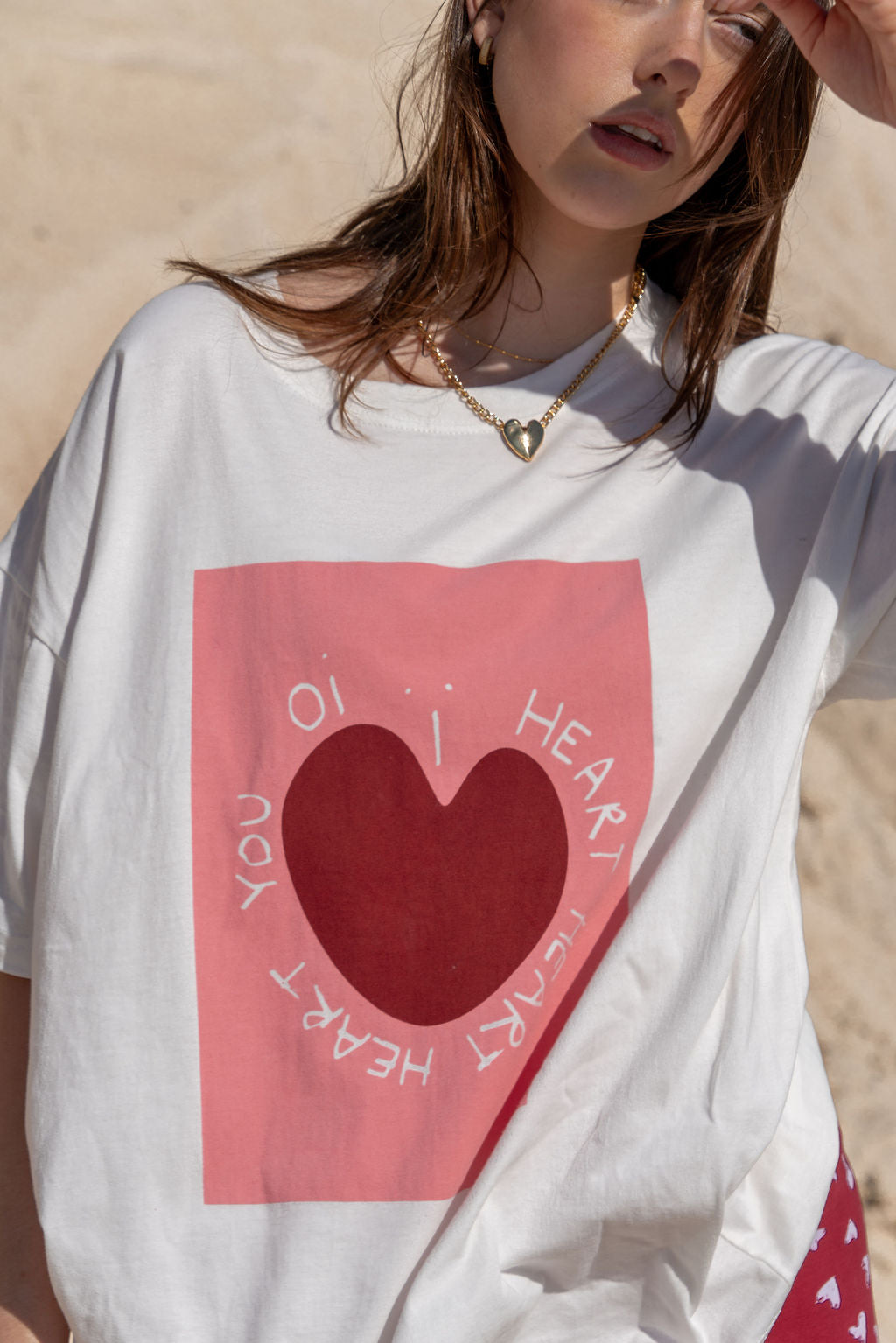 Heart You Tee | White + Red + Pink