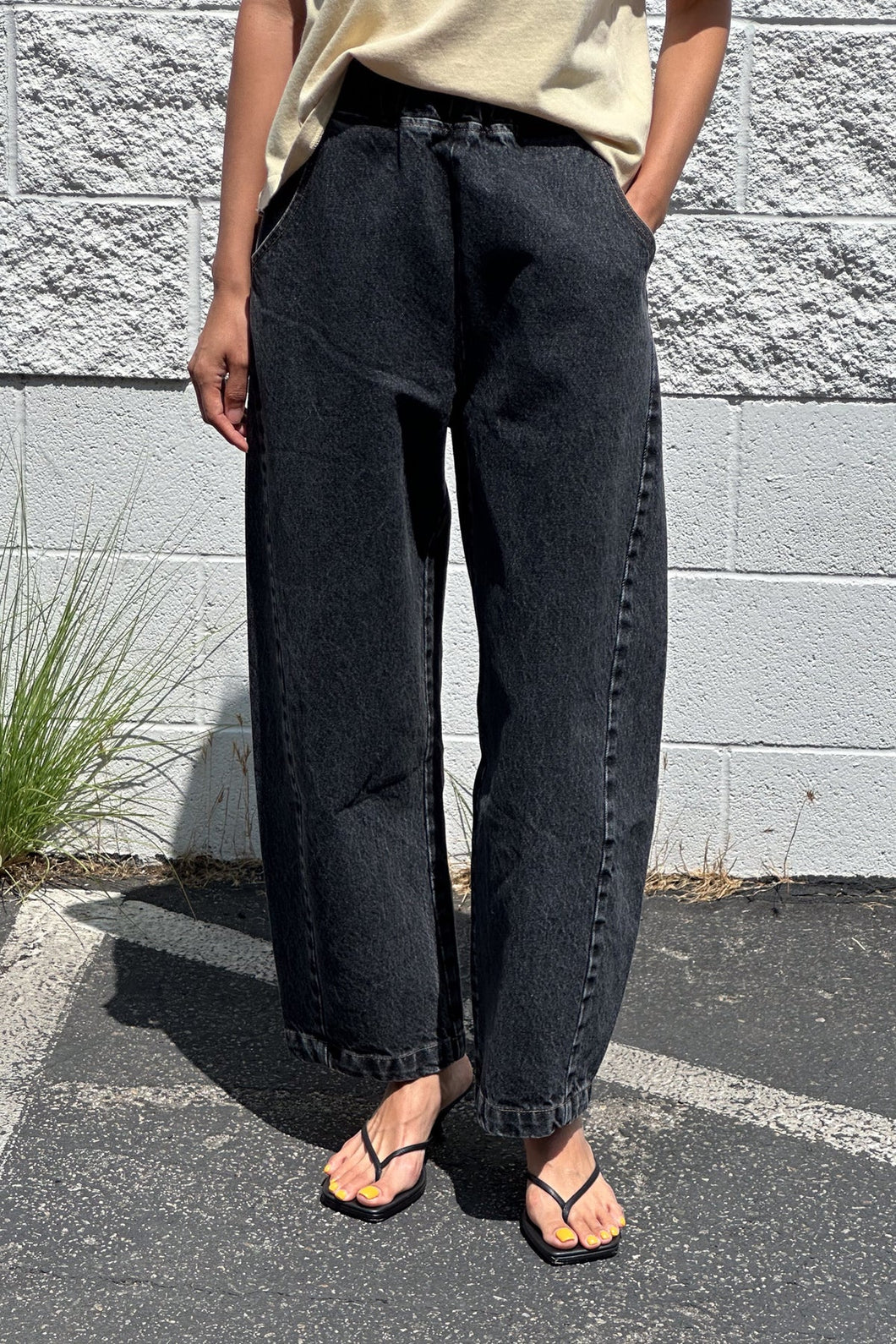 LE BON SHOPPE - ARC PANTS BLACK DENIM