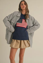 Load image into Gallery viewer, STRIPED PADDED OVERSIZED SHACKET
