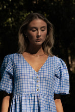 Load image into Gallery viewer, The Margaux Dress | Gingham Cobalt
