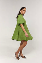 Load image into Gallery viewer, La Bohème Girls Peyton Mini Dress Green Gingham
