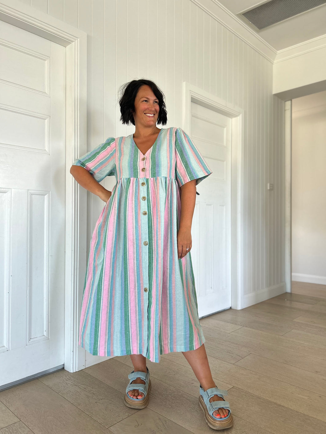 Calypso Sun Dress - Candy Stripe