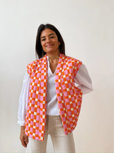 Load image into Gallery viewer, Gingham Vest - Orange/Pink
