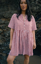 Load image into Gallery viewer, DARCEY DRESS RED GINGHAM - TBR
