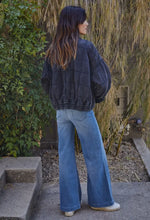 Load image into Gallery viewer, Quilted Knit Mineral Washed Jacket - Charcoal
