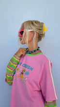 Load image into Gallery viewer, SPICY DUGONG BLUE CRUSH LAYERED LONG SLEEVE IN PINK/GREEN *PRE ORDER*
