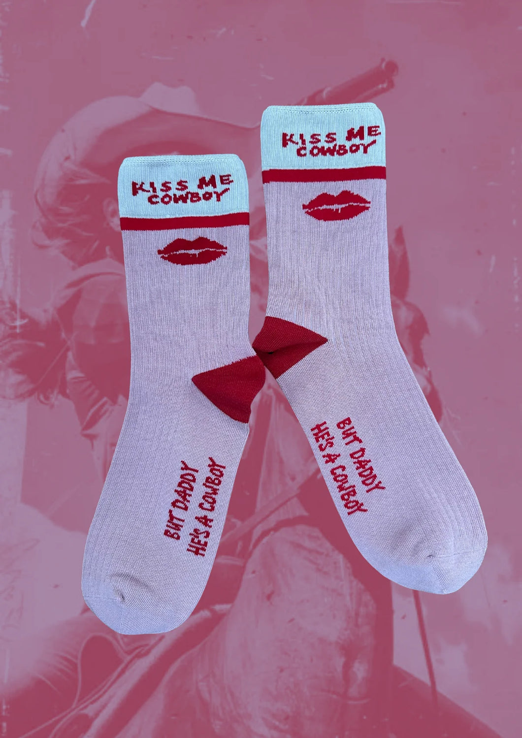Far Mer. By Whitney KISS ME COWBOY SOCKS