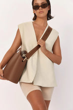 Load image into Gallery viewer, NIM SHOULDER STRAP - COCOA MONO + GOLD
