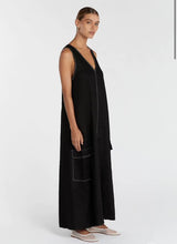 Load image into Gallery viewer, DISSH LAURENT BLACK CARGO LINEN DRESS
