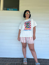 Load image into Gallery viewer, Puglia Shorts White/Red Stripe
