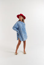 Load image into Gallery viewer, La Bohème Girls Clyde Shirt Denim Hearts

